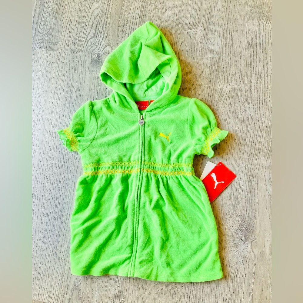NWT🌼 Puma Hooded Swim Cover / Activewear Girls 5
